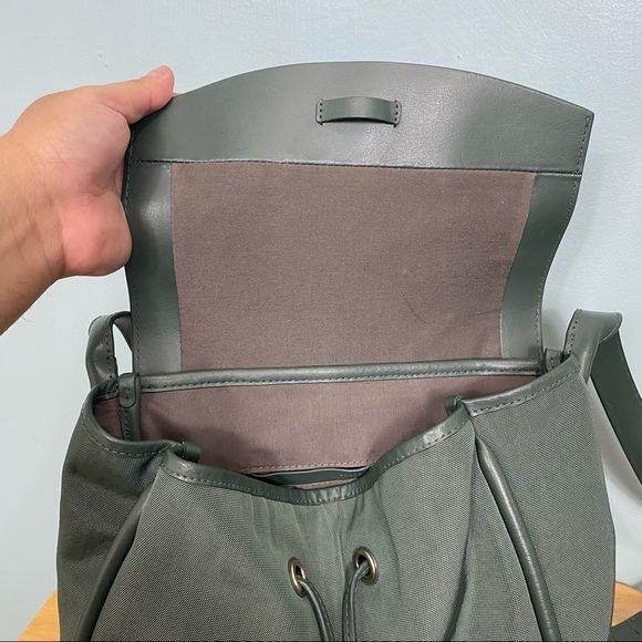 Skagen Womens Ebba Nylon Leather Drawstring Backpack‎ - Picture 2 of 11